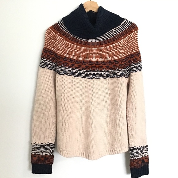 NWT Madewell Brookdale Fair Isle Turtleneck Sweater - Picture 8 of 11